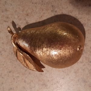 Large pear brooch marked BSK